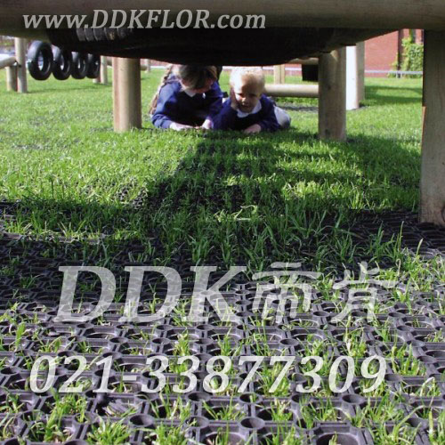 室外活動(dòng)區(qū)域_草坪地保護(hù)_黑色樣板圖片，帝肯(DDK)_400_222效果圖，草坪保護(hù)墊,幼兒園戶外地墊,幼兒園戶外地板,幼兒園室外地膠,幼兒園室外地墊,幼兒園地面防滑墊,帶孔防滑墊,戶外網(wǎng)狀橡膠墊,戶外地毯,室外地毯